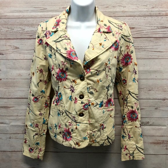 Johnny Was Jackets & Blazers - Johnny Was Cotton Floral Jacket